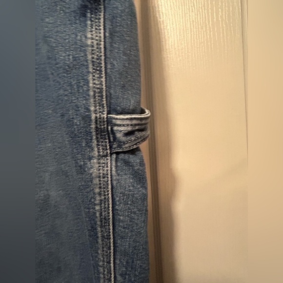 GAP Carpenter Pants button fly women’s 16 blue indigo high rise 90’s crop grunge - Picture 6 of 16